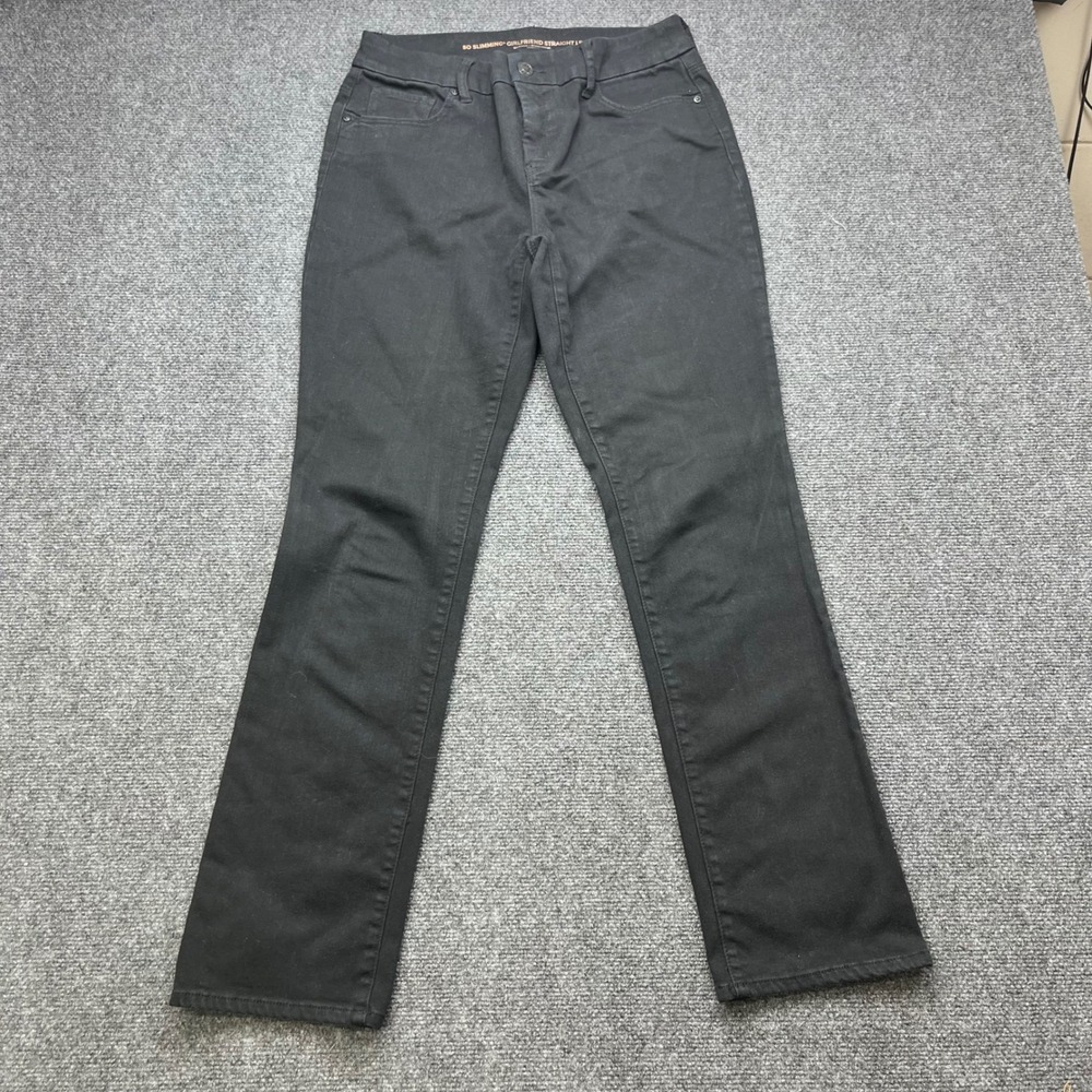 Chicos So Slimming Girlfriend Straight Leg Stretch Black Denim Jeans
